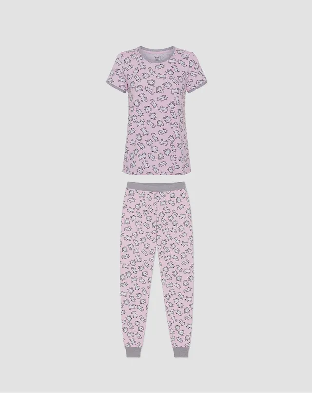 René Rofé Hacci Jogger Set maniche corte tuta casa 2 pezzi leggera