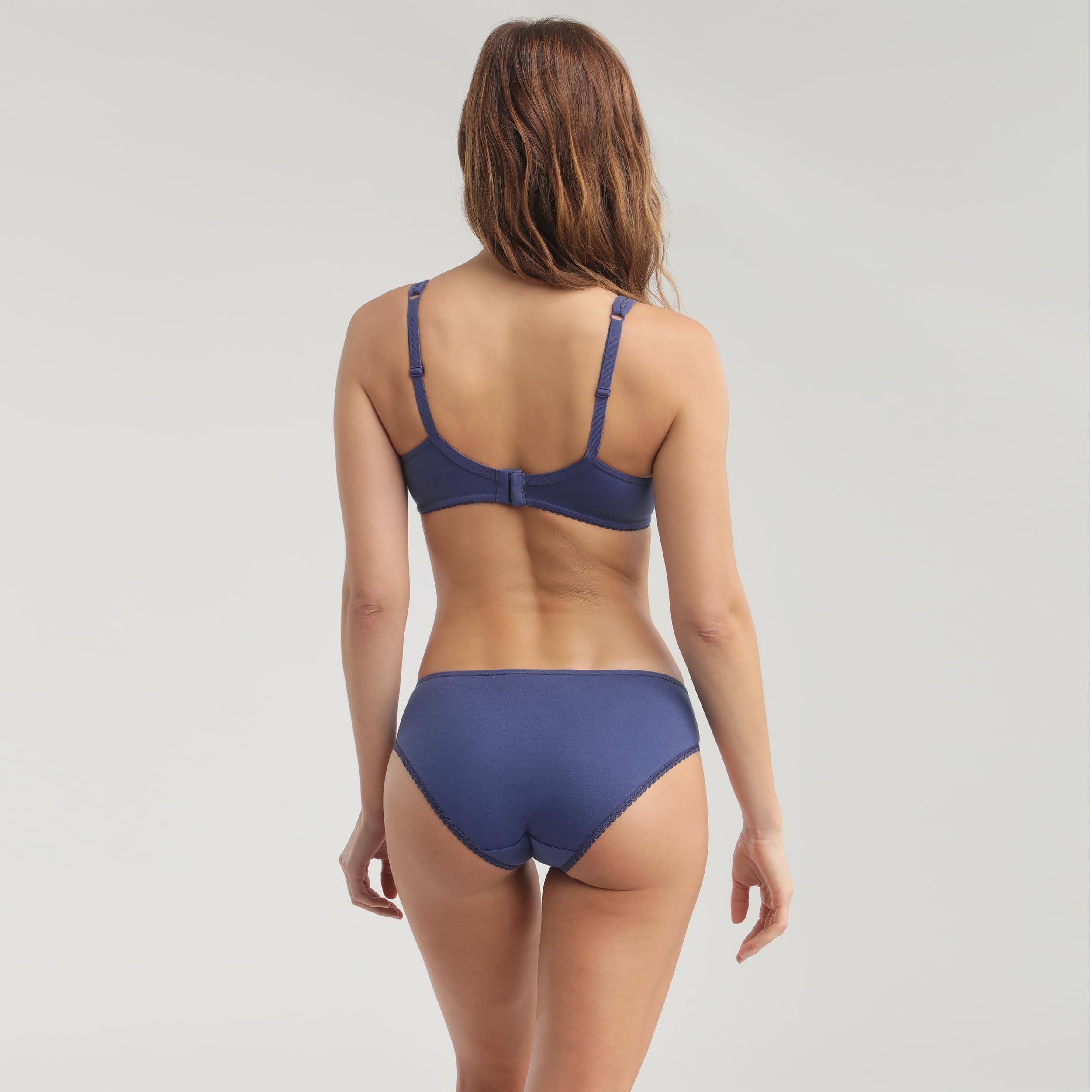 DIM Generous slip donna cotone bio XS blu senza cuciture