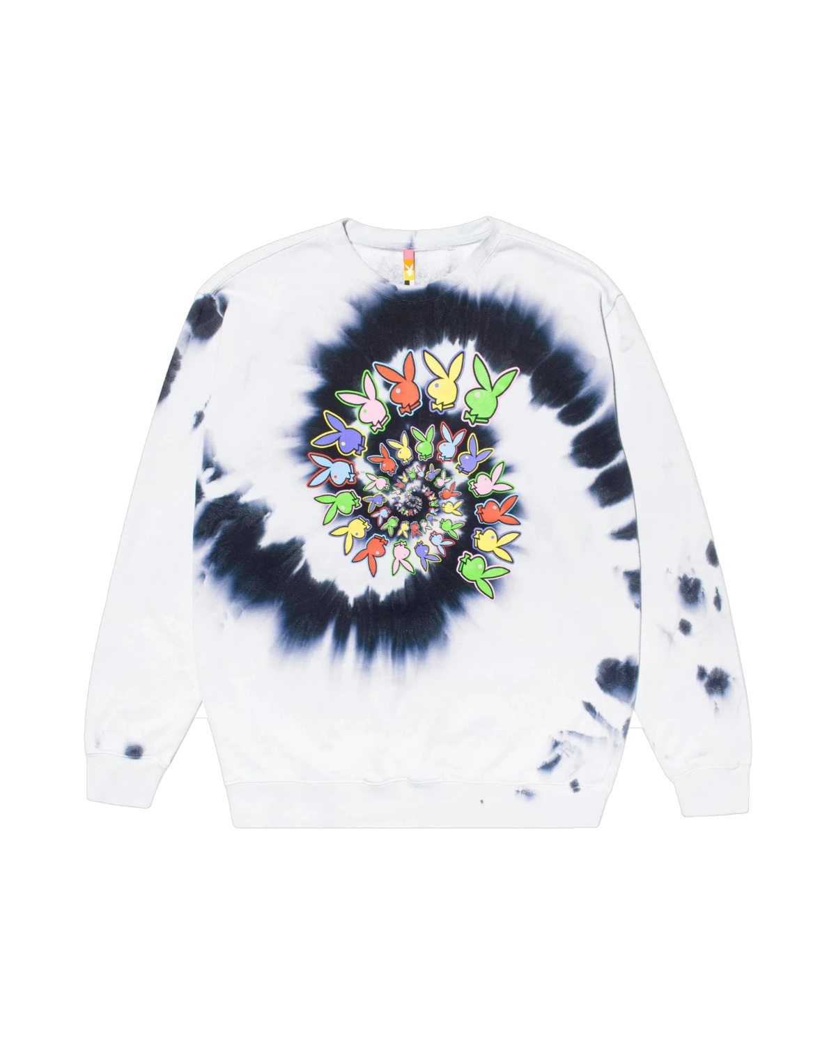 Playboy Color Bars Spiral felpa girocollo tie dye cotone