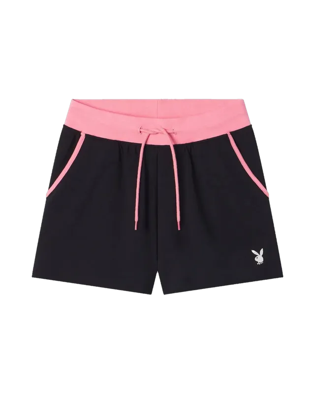 Playboy Logo shorts donna in cotone con tasche