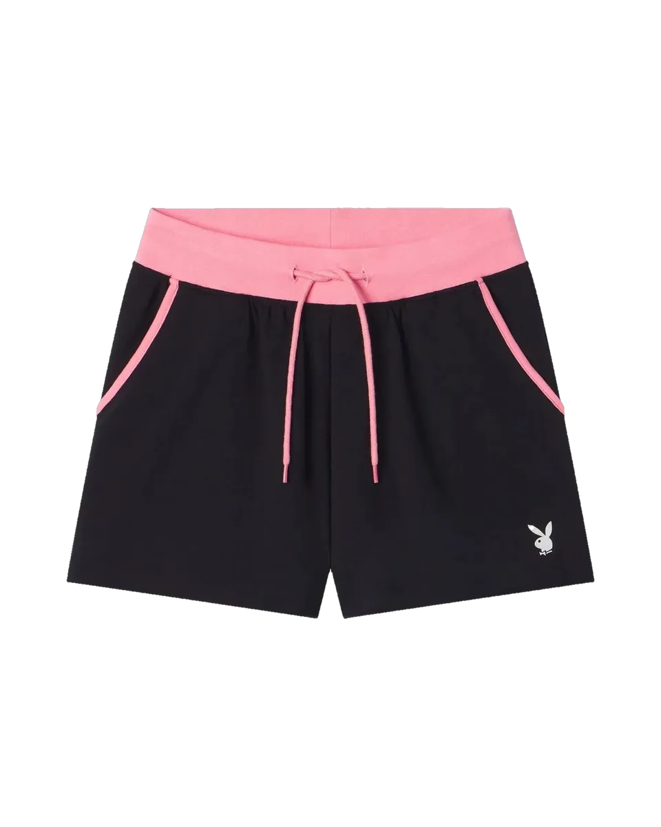 Playboy Logo shorts donna in cotone con tasche