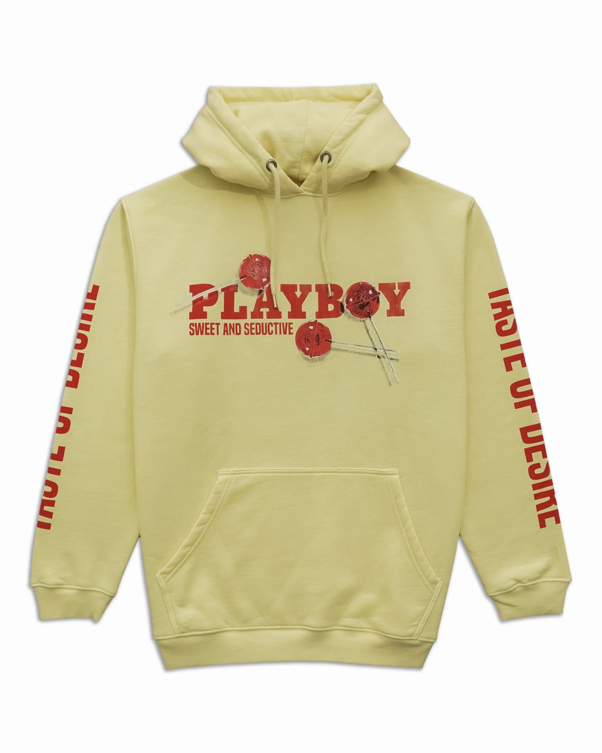 Playboy Sweet Desire felpa cappuccio gialla cotone