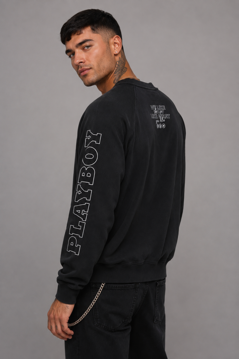 Playboy Dice Sweatshirt felpa bianca dadi