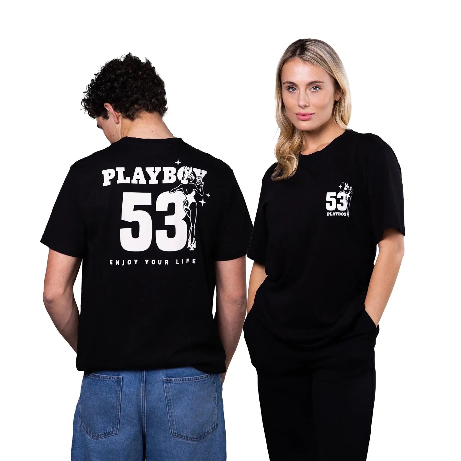 Playboy PB 53 Tee t-shirt cotone nera
