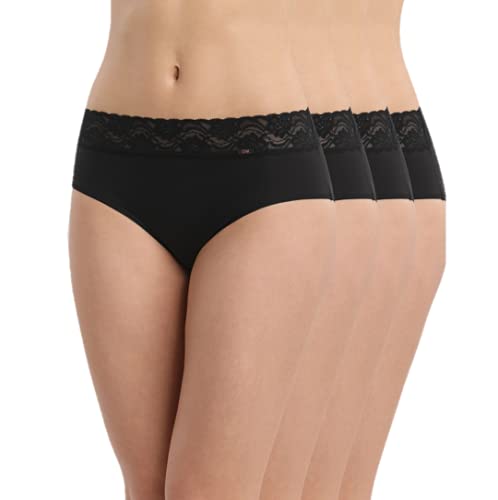 Dim Comfort Slip Maxi Donna S Nero x4 Cotone