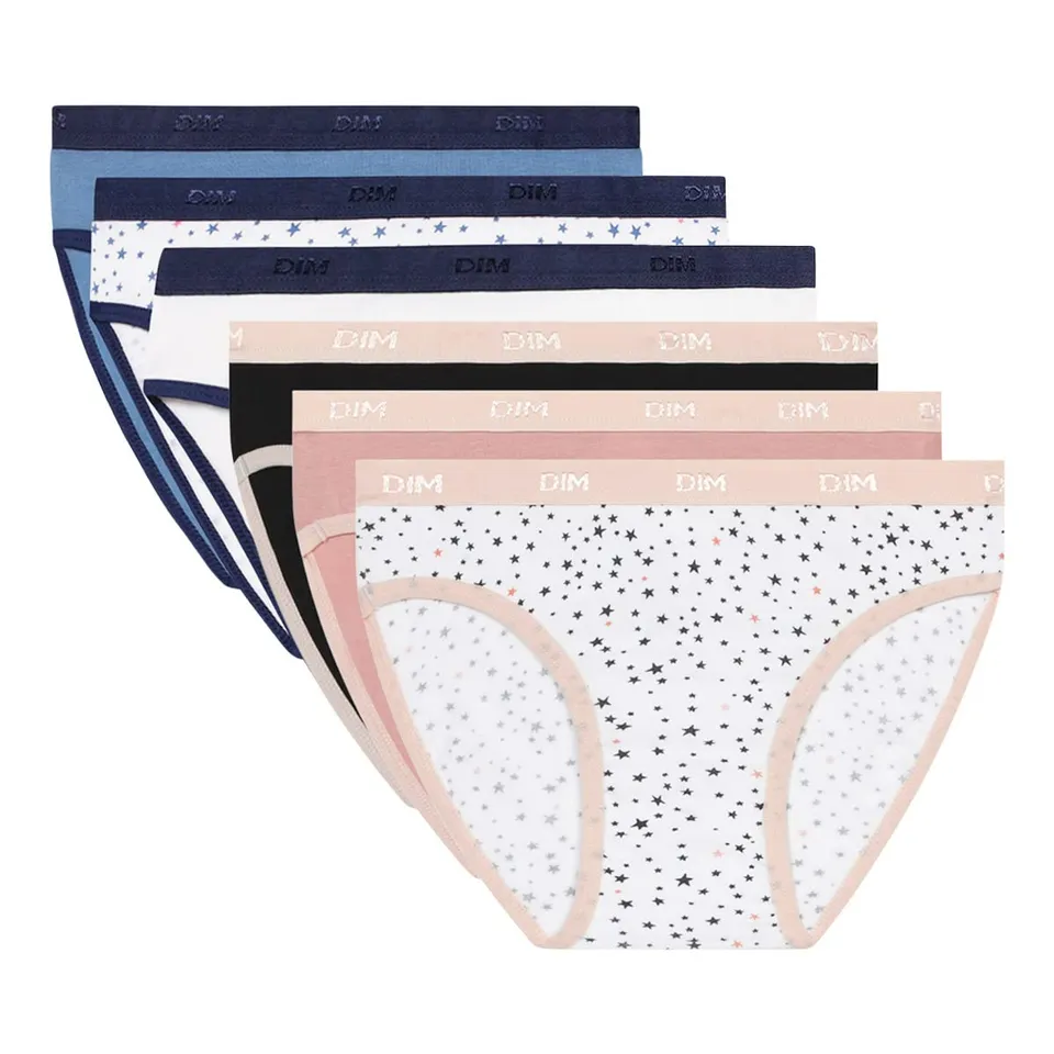 DIM Les Pockets slip bambina 10 anni pacco da 6 cotone