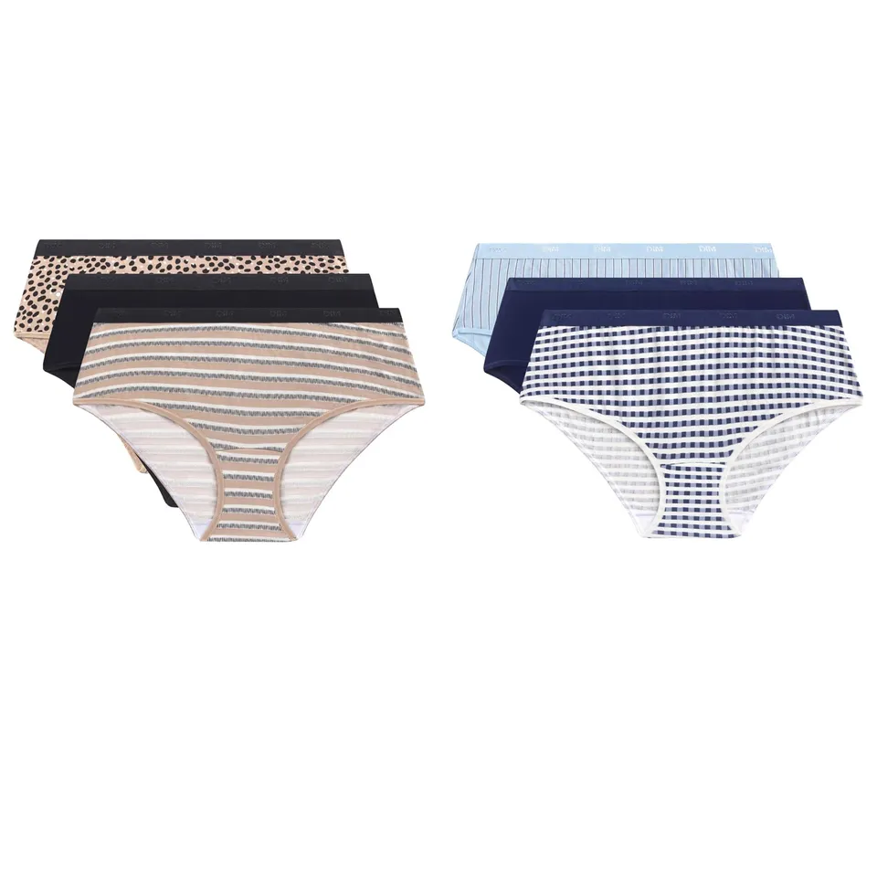 DIM Les Pockets slip donna cotone x6 multicolore