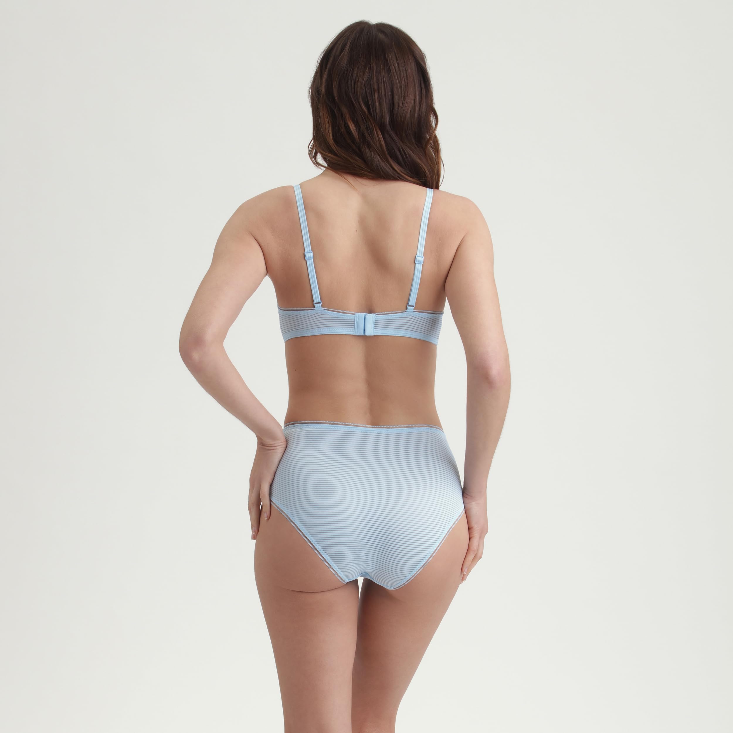 DIM x Ines de la Fressange culotte donna vita alta blu XXS