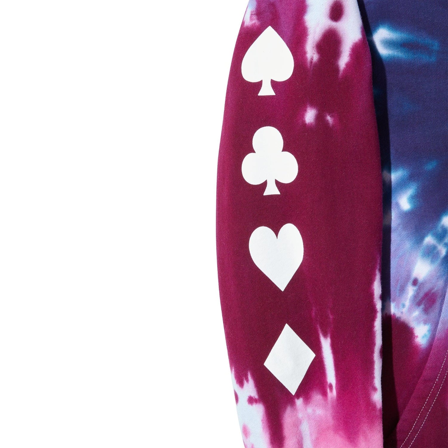 Playboy Ace of Spades felpa cappuccio tie dye viola