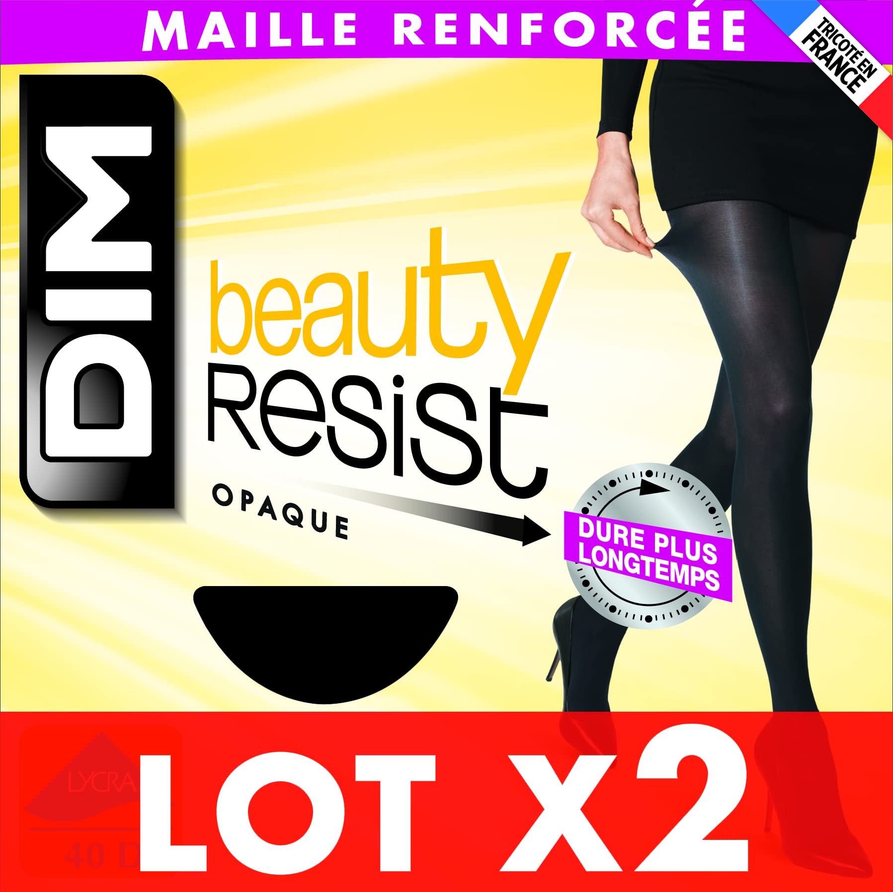 DIM Beauty Résist collant trasparente S satinato x2