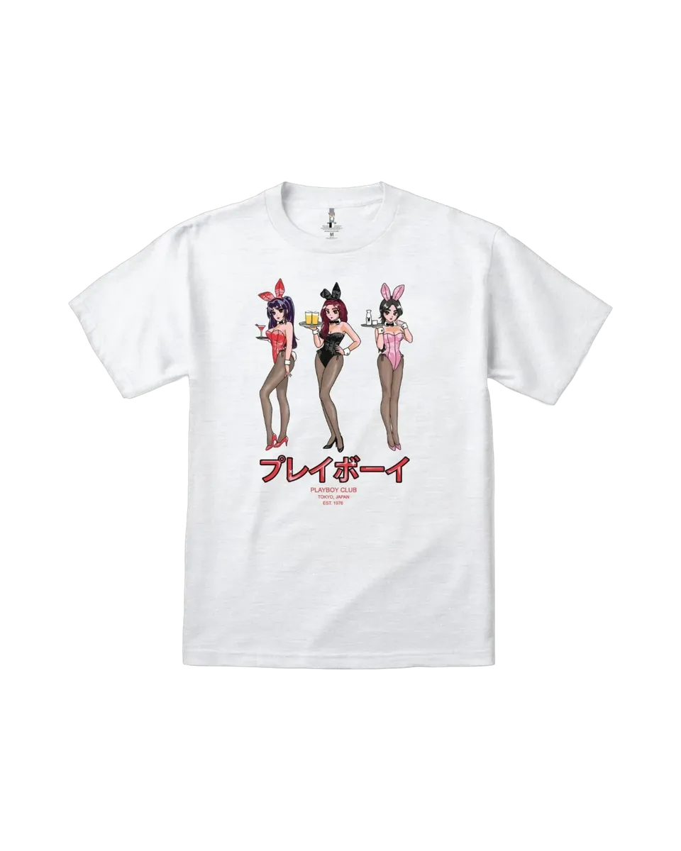 Playboy Tokyo Club Happy Hour t-shirt grigia cotone