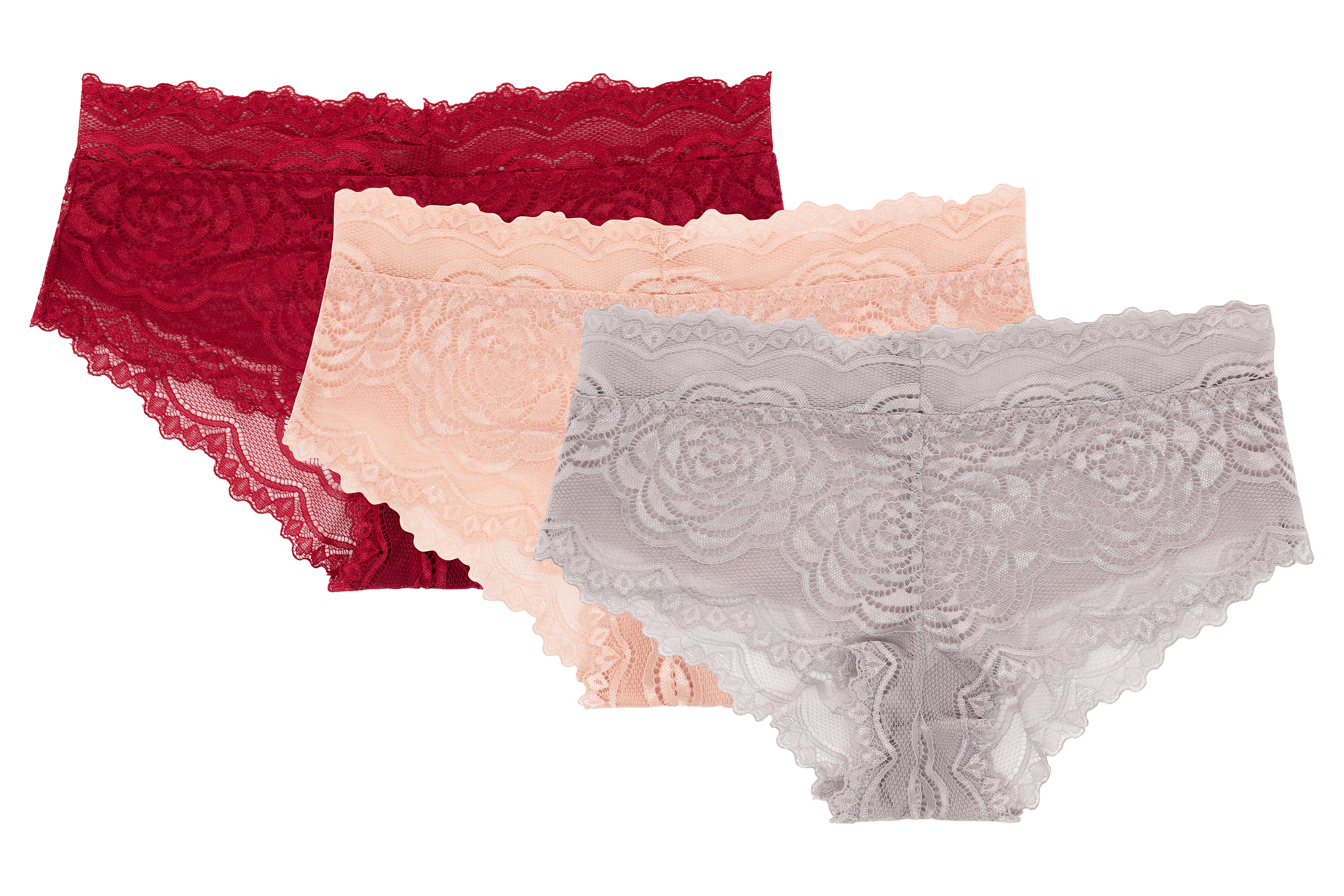 René Rofé 3 Pack Hipsters slip hipster pizzo 3 pezzi vita bassa