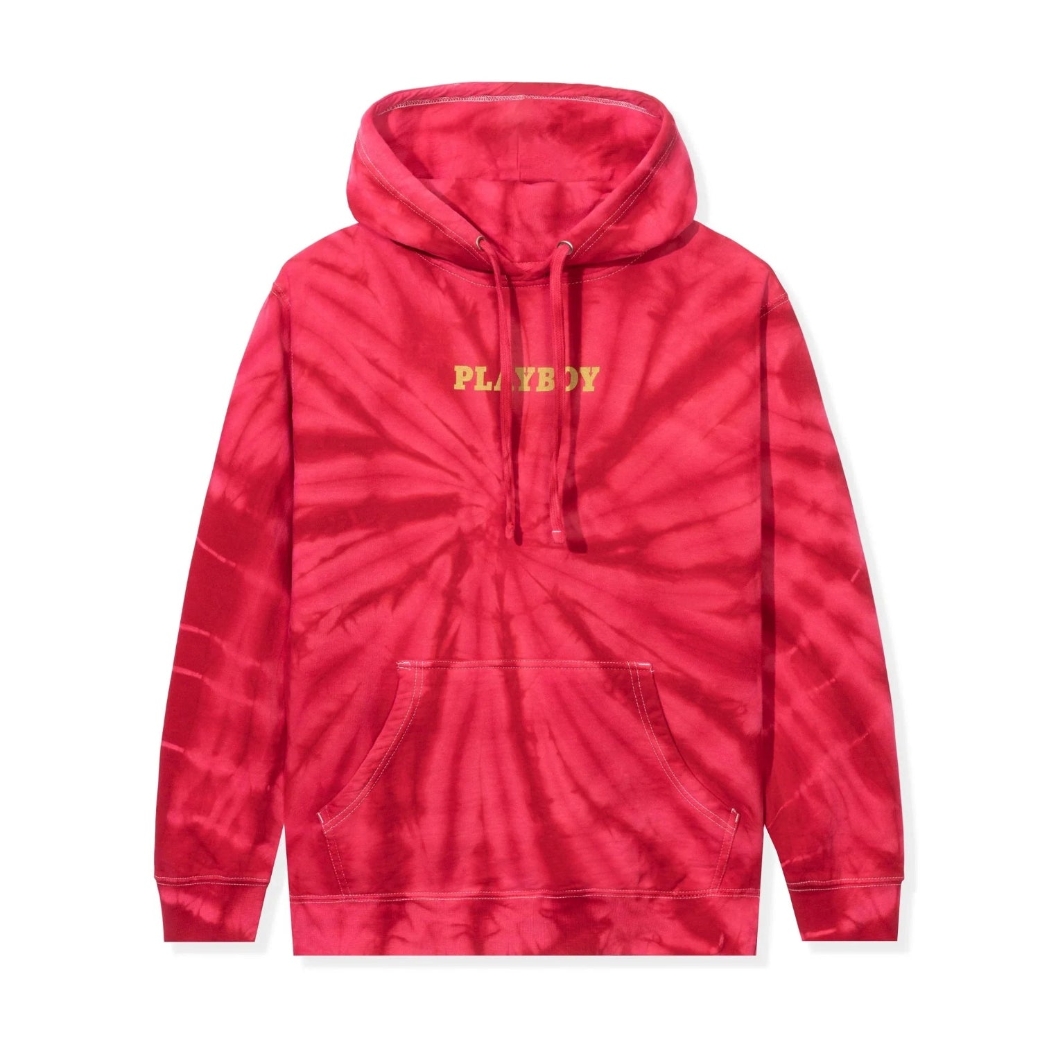 Playboy December 1966 Hoodie felpa rossa tie dye