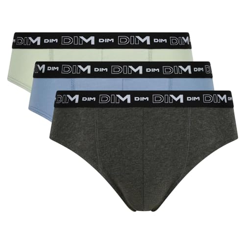 DIM slip uomo cotone 3 pezzi verde blu