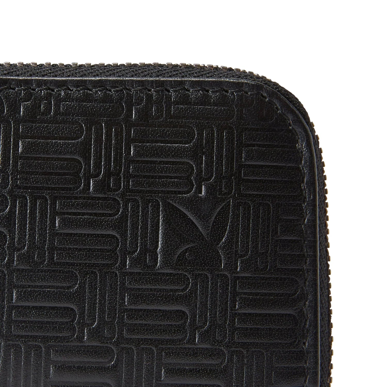 Playboy Embossed portafoglio pelle nero zip RFID