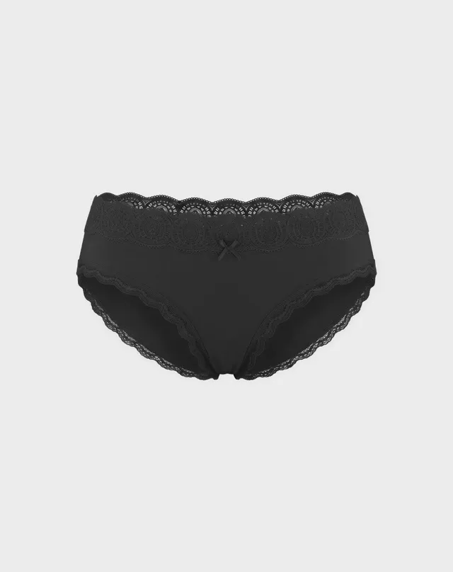 René Rofé Cotton Lace Trim slip bikini 5 pezzi cotone