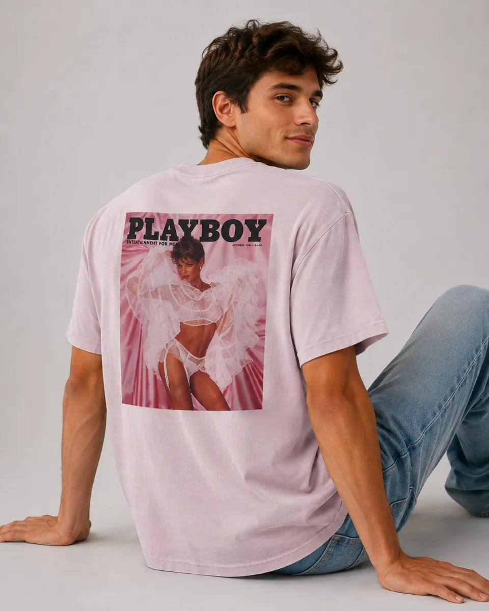 Playboy Marian Cover t-shirt rosa cotone