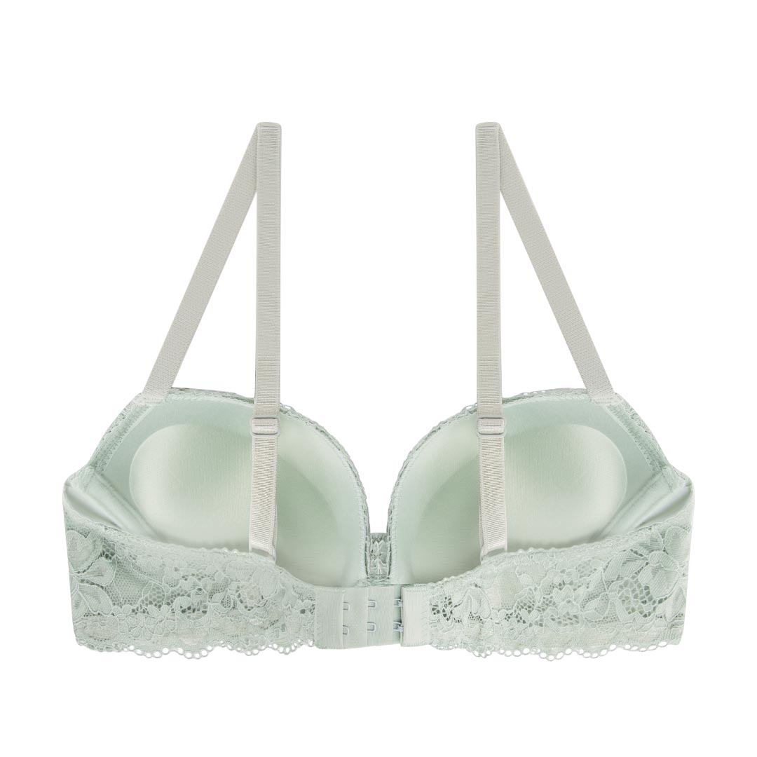 René Rofé Lace T Shirt reggiseno menta 34B pizzo leggero