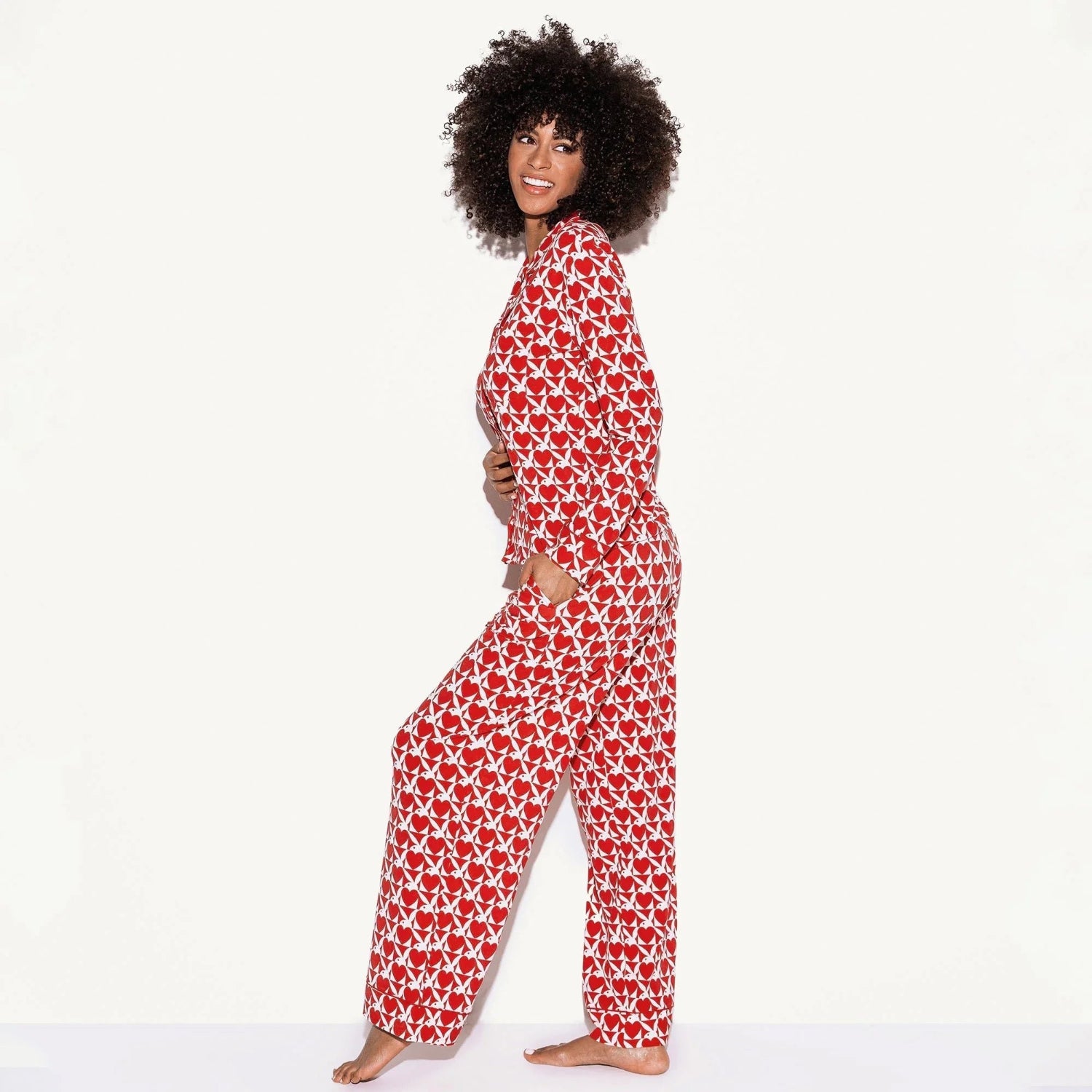 Playboy Red Slumber Party pigiama donna rosso modal