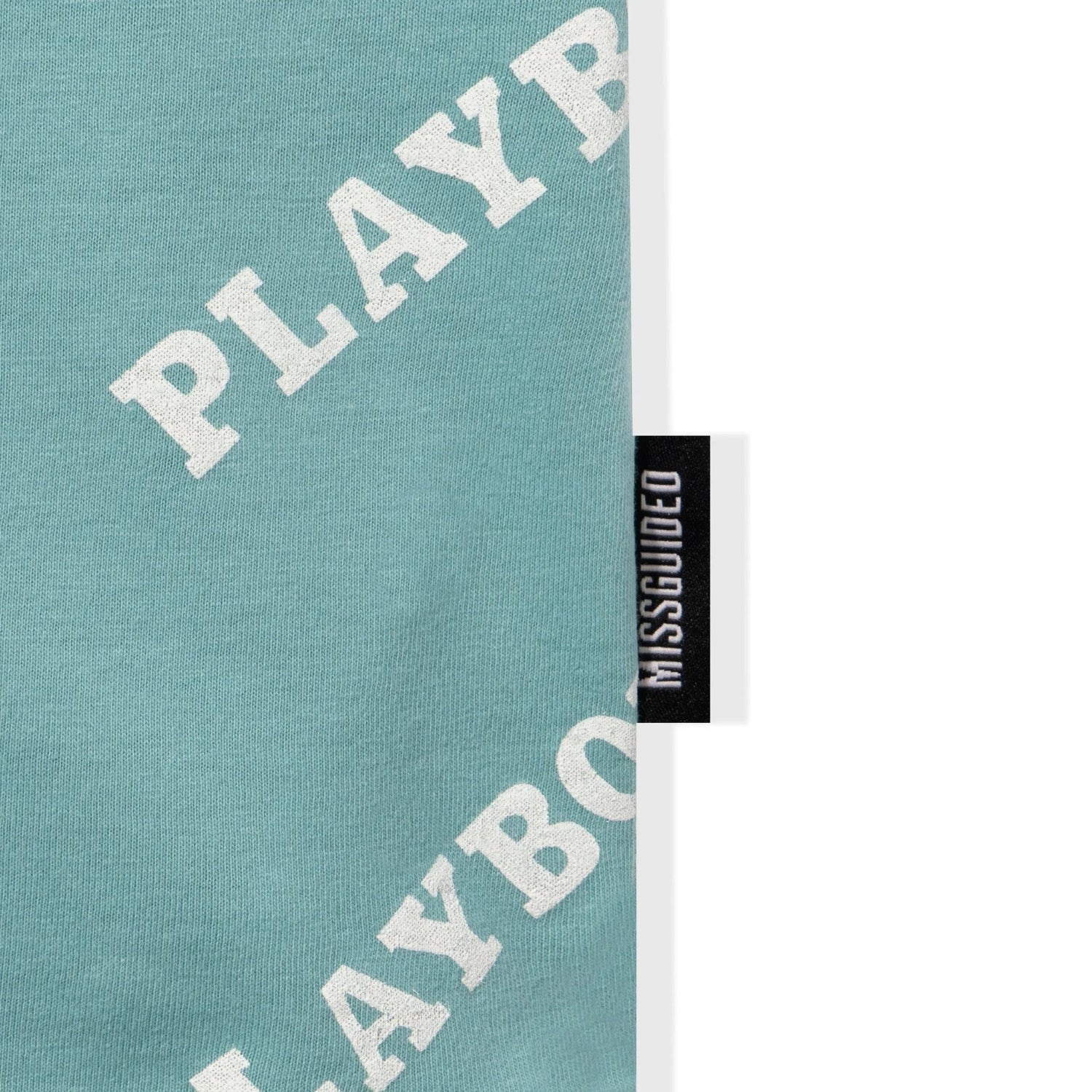 Playboy Masthead t-shirt oversize blu scritta logo