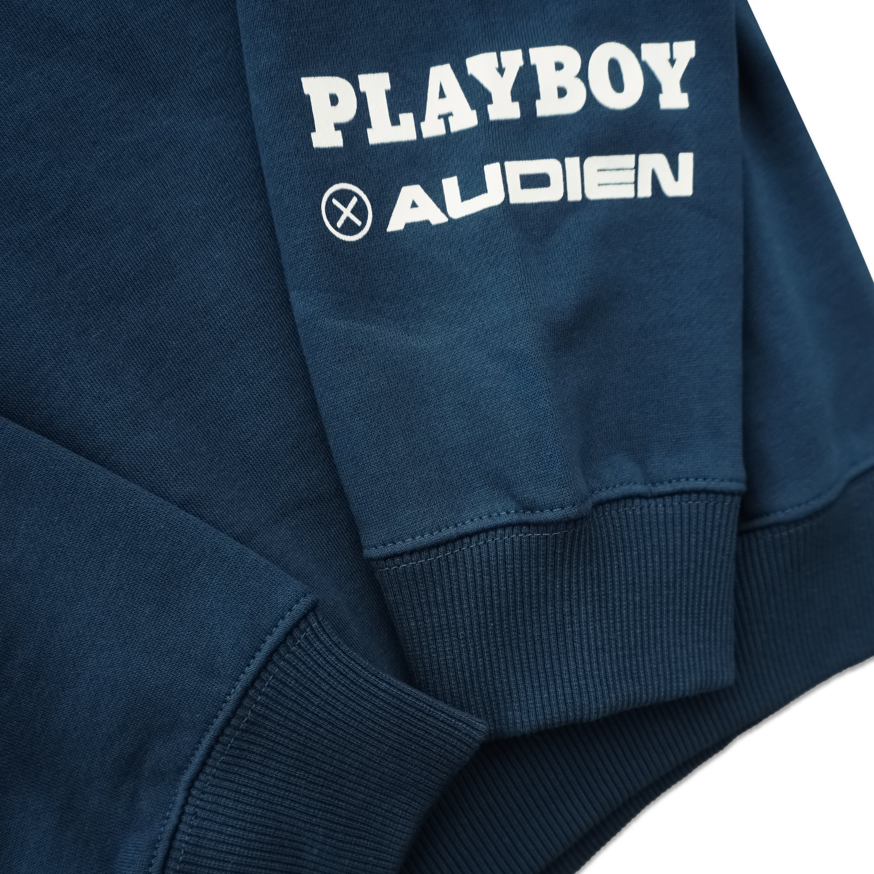 Playboy First Love felpa con cappuccio Midnight Teal cotone