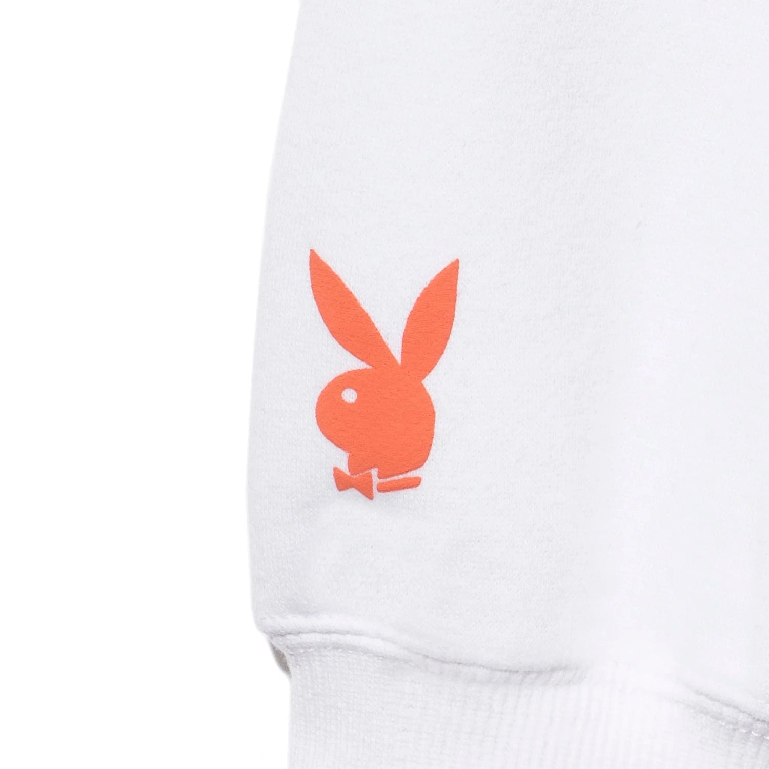 Playboy Club Rainbow Crewneck felpa bianca girocollo