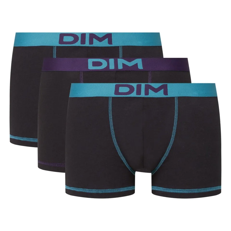 DIM Mix & Colors Boxer Corti Uomo S x3 Cotone Elasticizzato