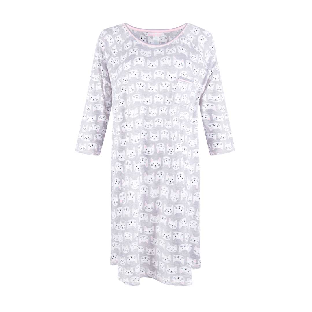 René Rofé Lightweight camicia notte manica lunga 2 pezzi 1X