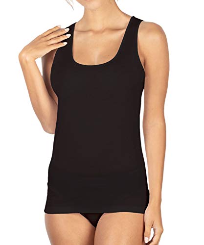 Egi Canotta Donna Filo Scozia Spalla Larga Nero XL Liscia