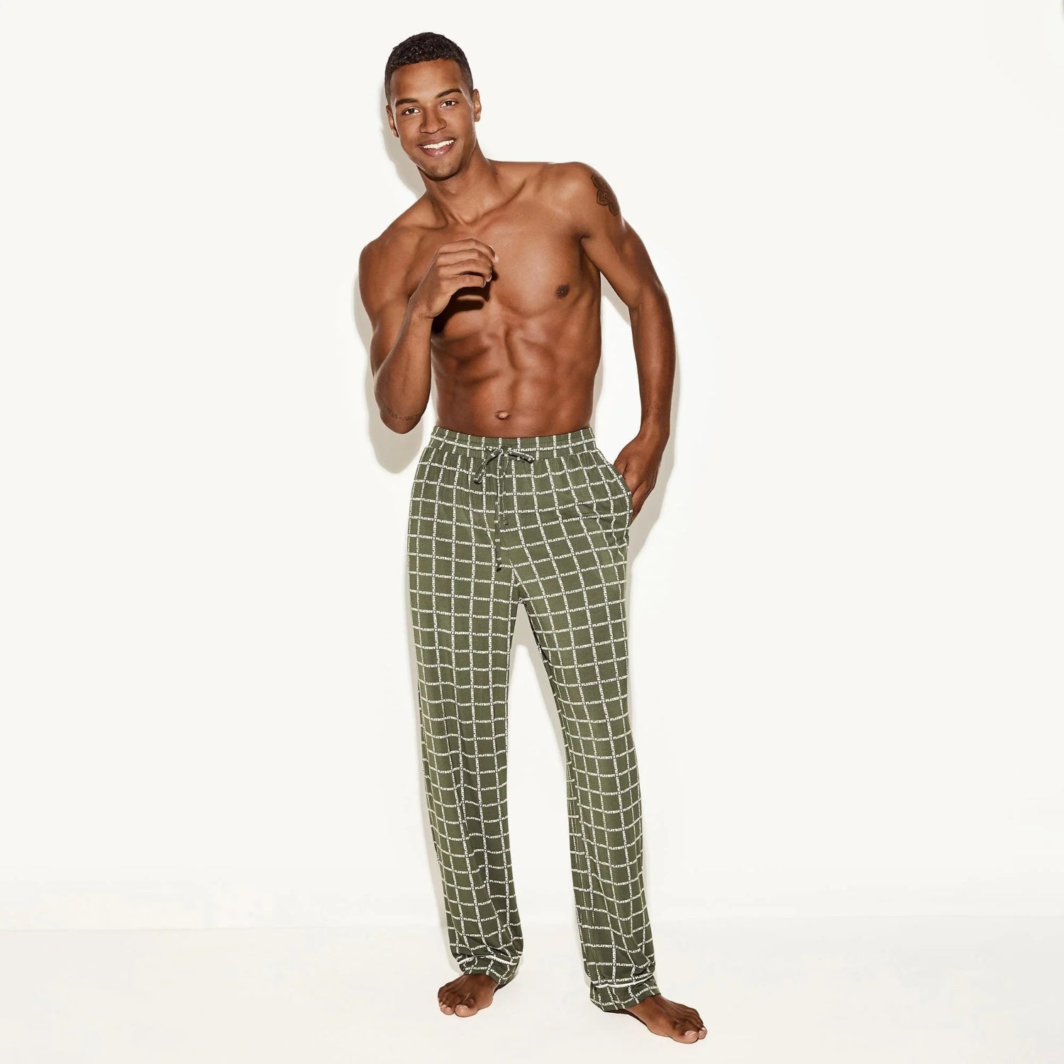 Playboy Classic Sleep Set pigiama uomo verde modal