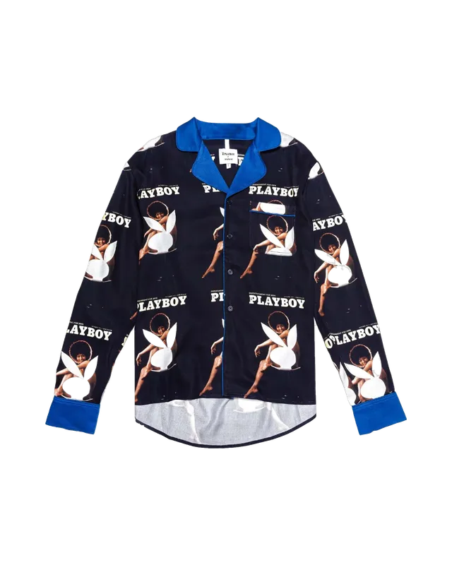 Playboy x Soulland October 1971 camicia uomo Tencel