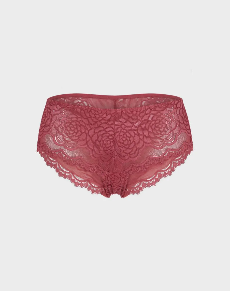 René Rofé Floral Lace Hipster slip pizzo 5 pezzi rosa