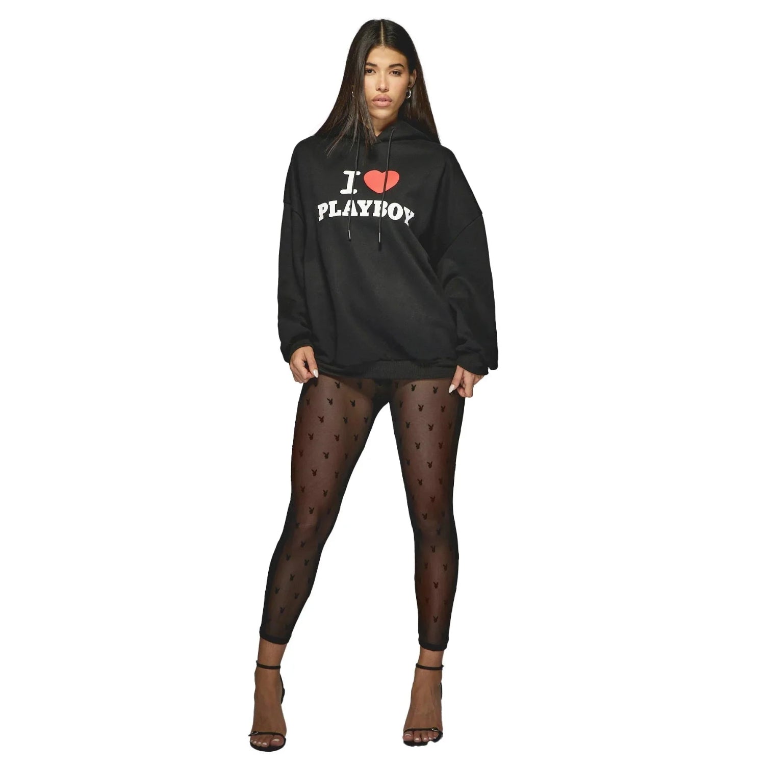 Playboy Missguided I Love Playboy felpa cappuccio casual