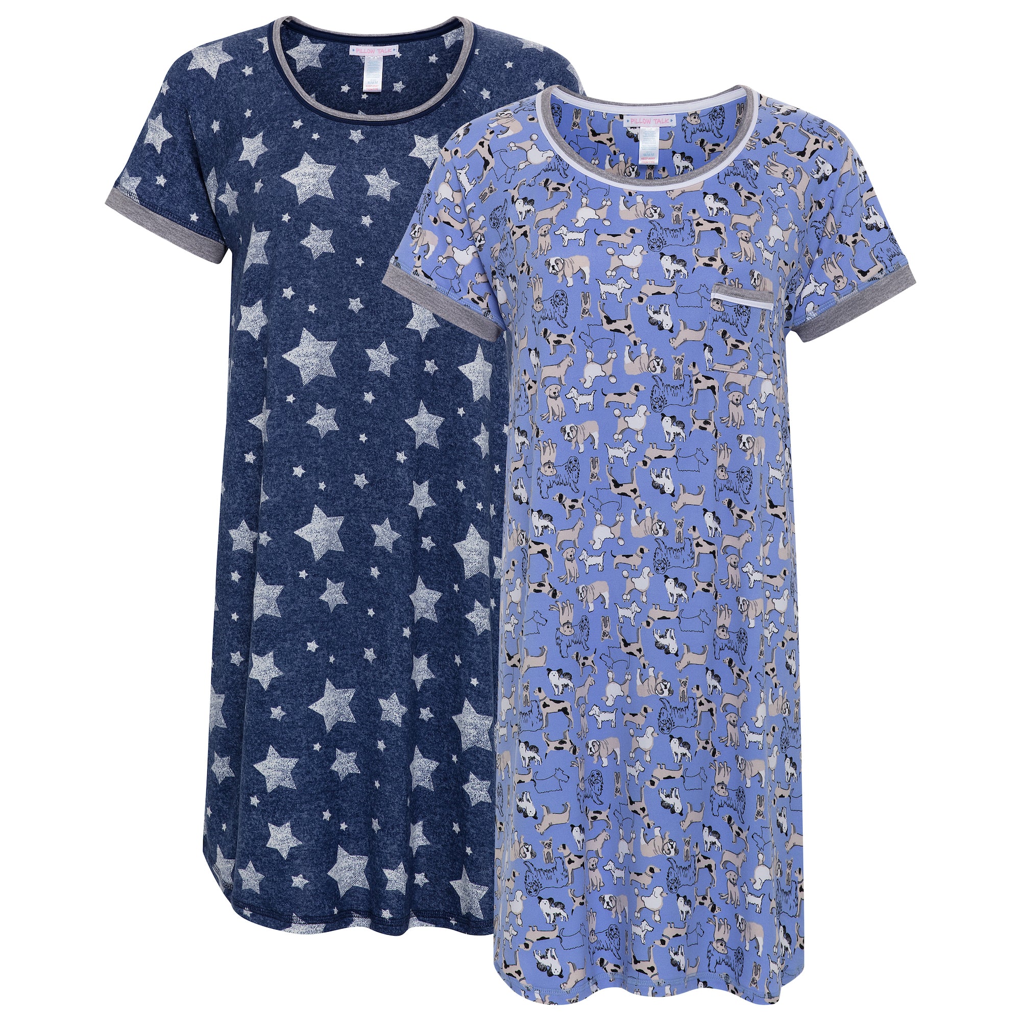 René Rofé Sleep Shirt Camicia Notte Leggera 2 Pezzi Fantasia