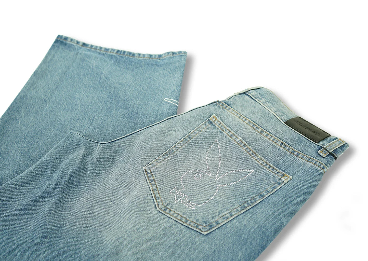 Playboy Skater jeans donna vita bassa lavaggio chiaro