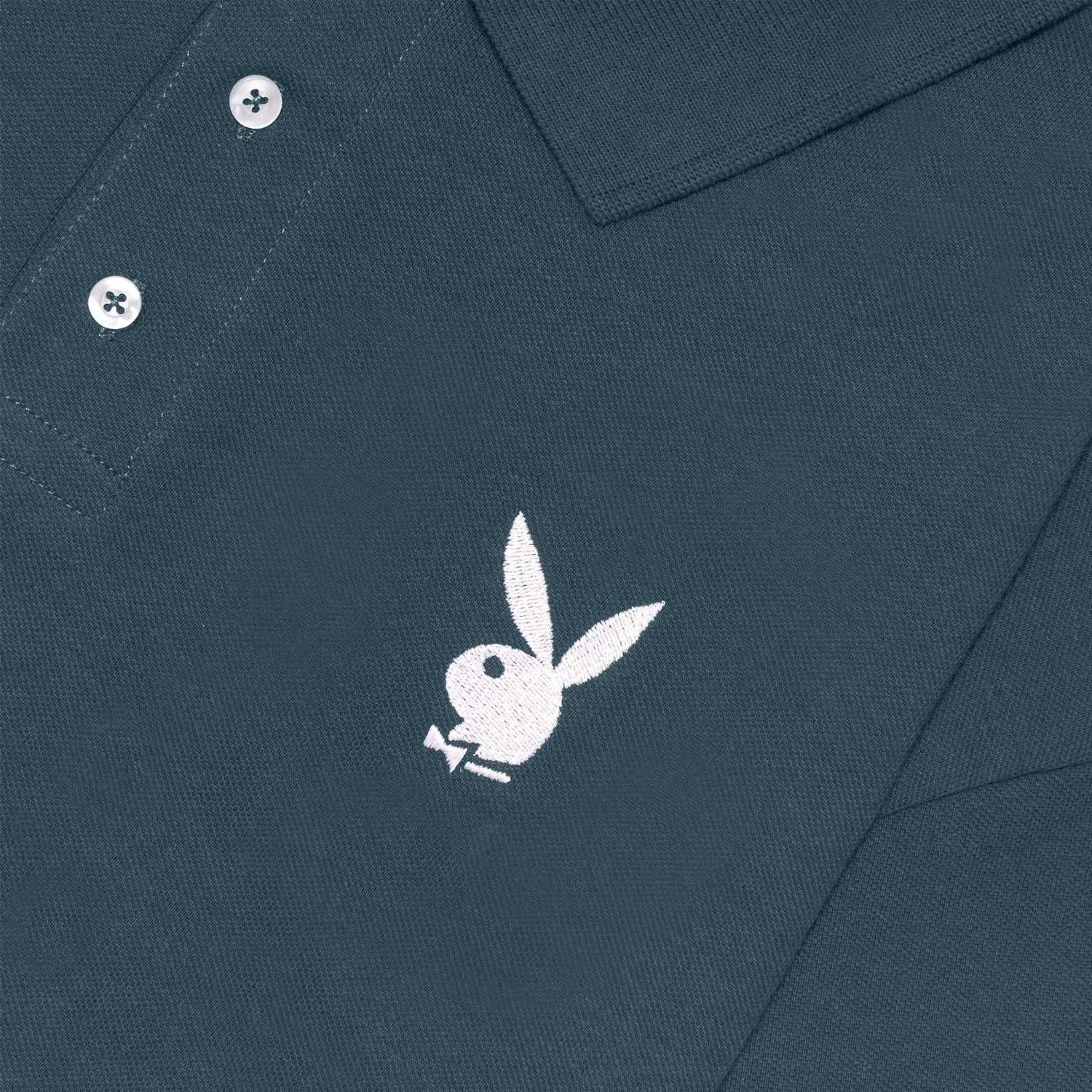 Playboy Classic Rabbit Head polo uomo nero cotone