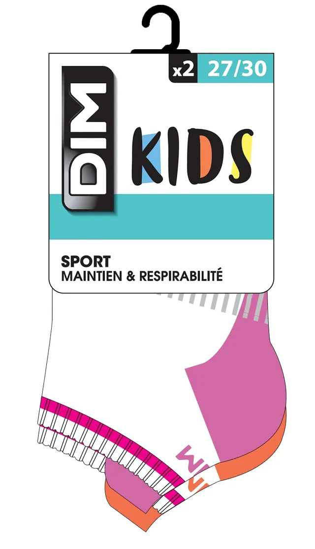 DIM Sport Socquettes Bambina x2 corte ammortizzate