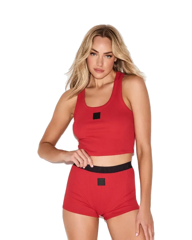 Playboy Essentials Rib Boxer Brief Cherry costina modal