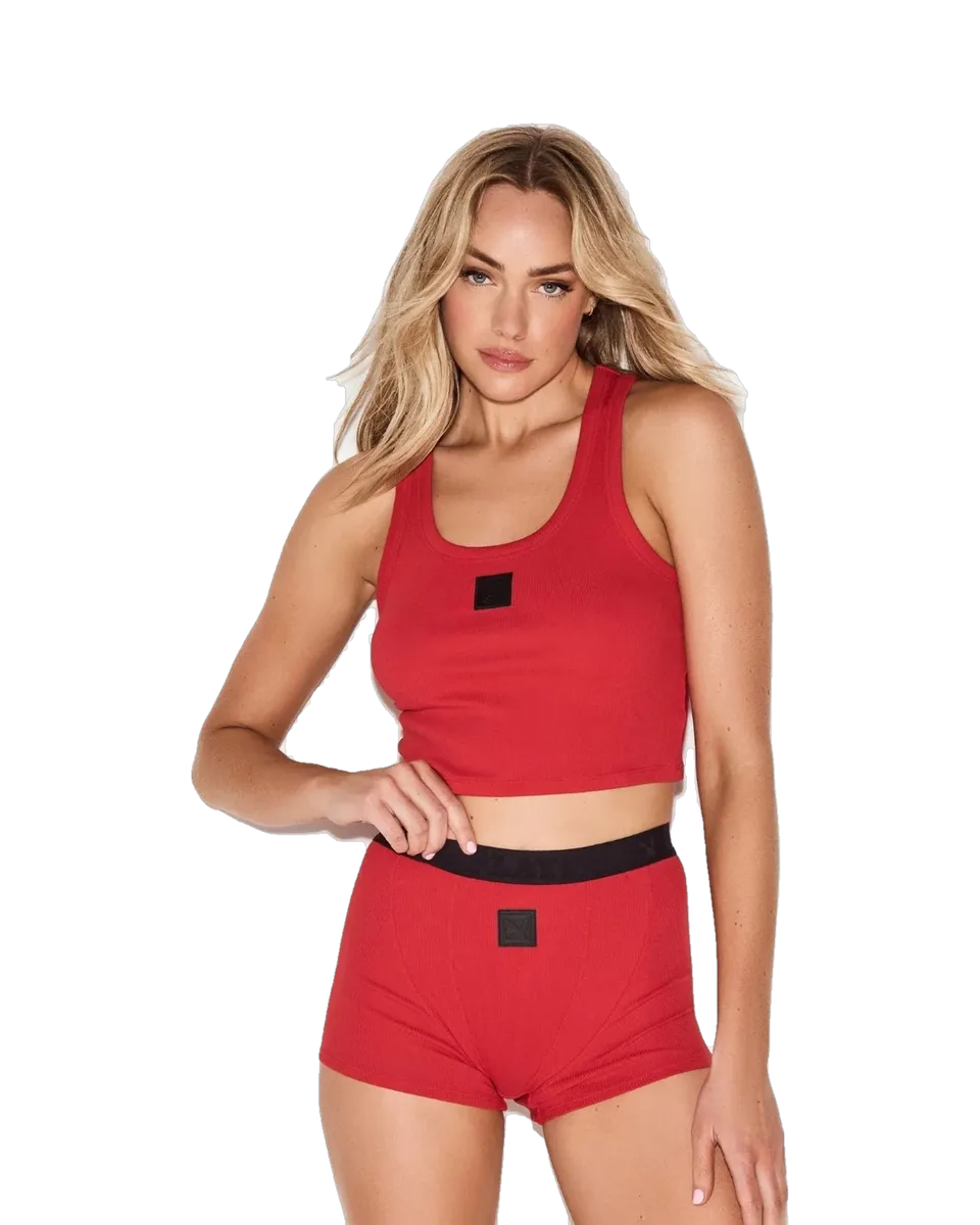 Playboy Essentials Rib Boxer Brief Cherry costina modal
