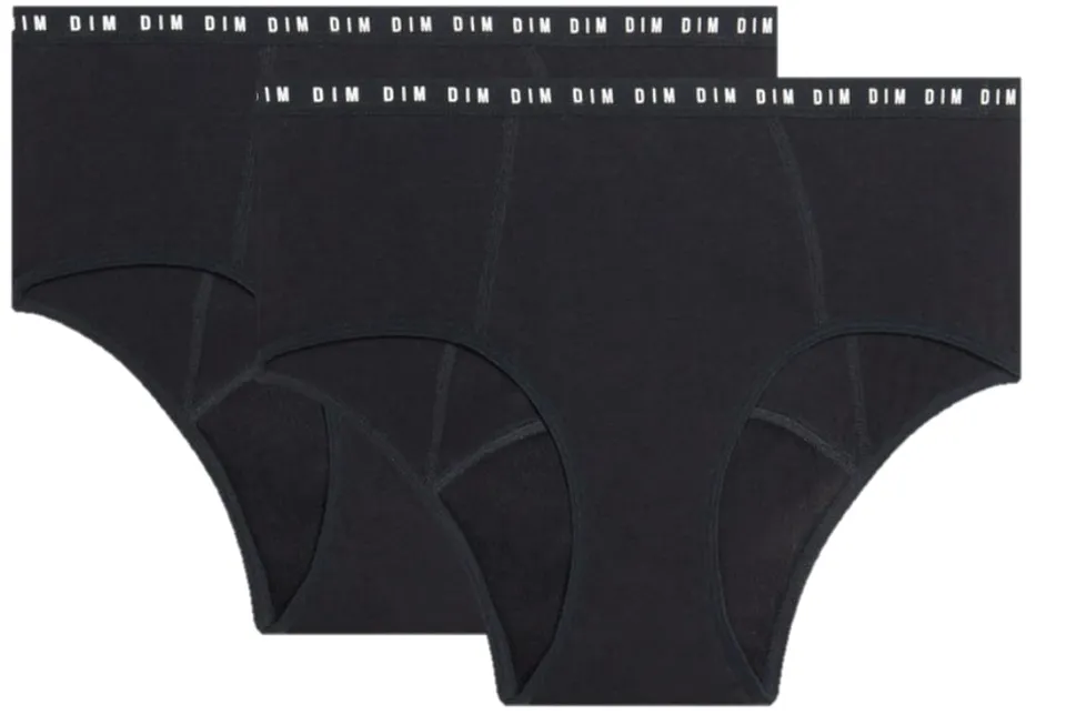 DIM Protect Slip Mestruale Donna x2 Cotone Bio Flusso Abbondante