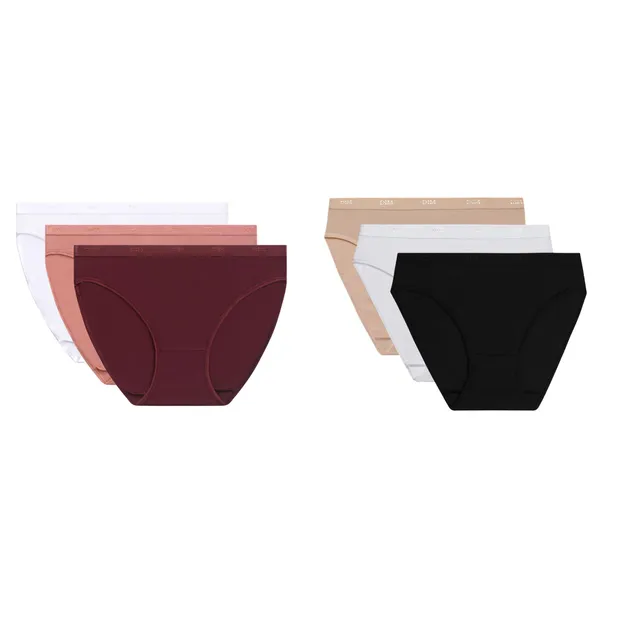 DIM Les Pockets Ecodim Slip Bikini S 6 Pezzi Cotone