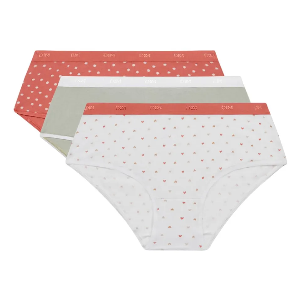 Dim Les Pockets Coton Motifs boxer x3 Delicatesse 34-36