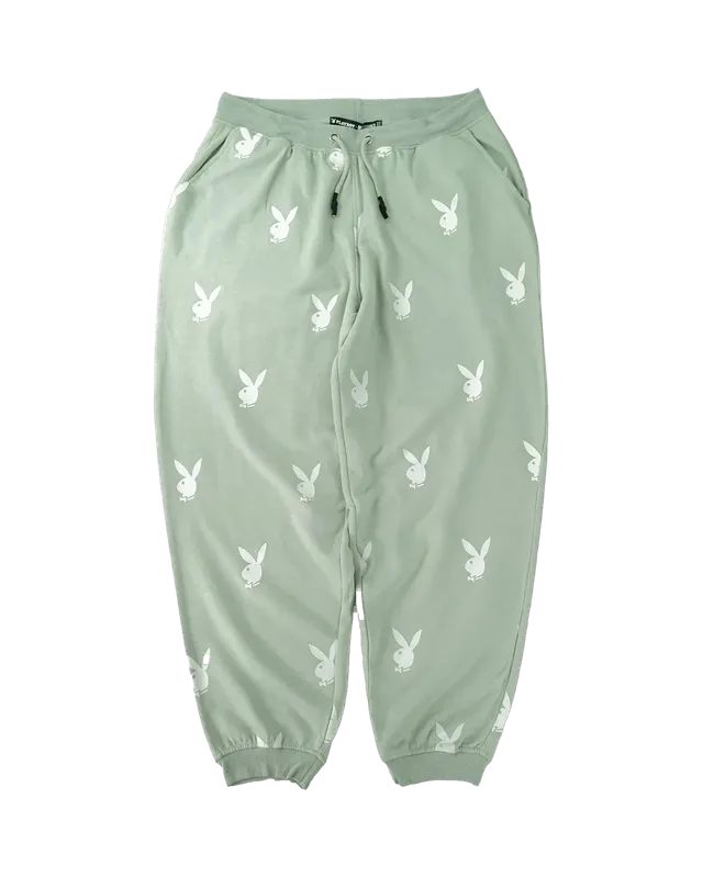 Playboy Missguided pantaloni tuta verdi oversize