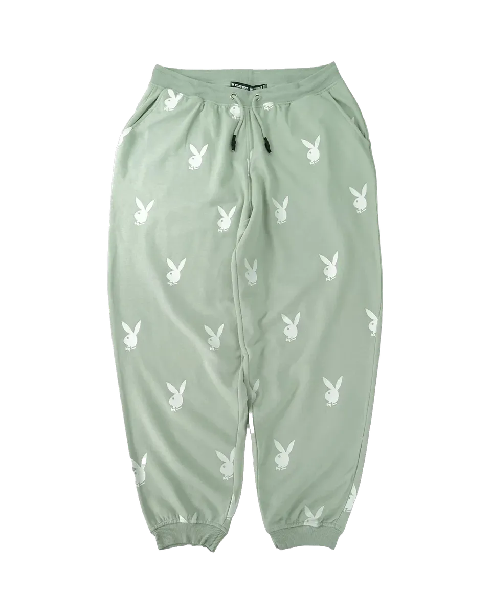 Playboy Missguided pantaloni tuta verdi oversize
