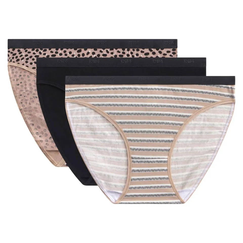 DIM Pockets slip donna cotone x3 noir marron creme