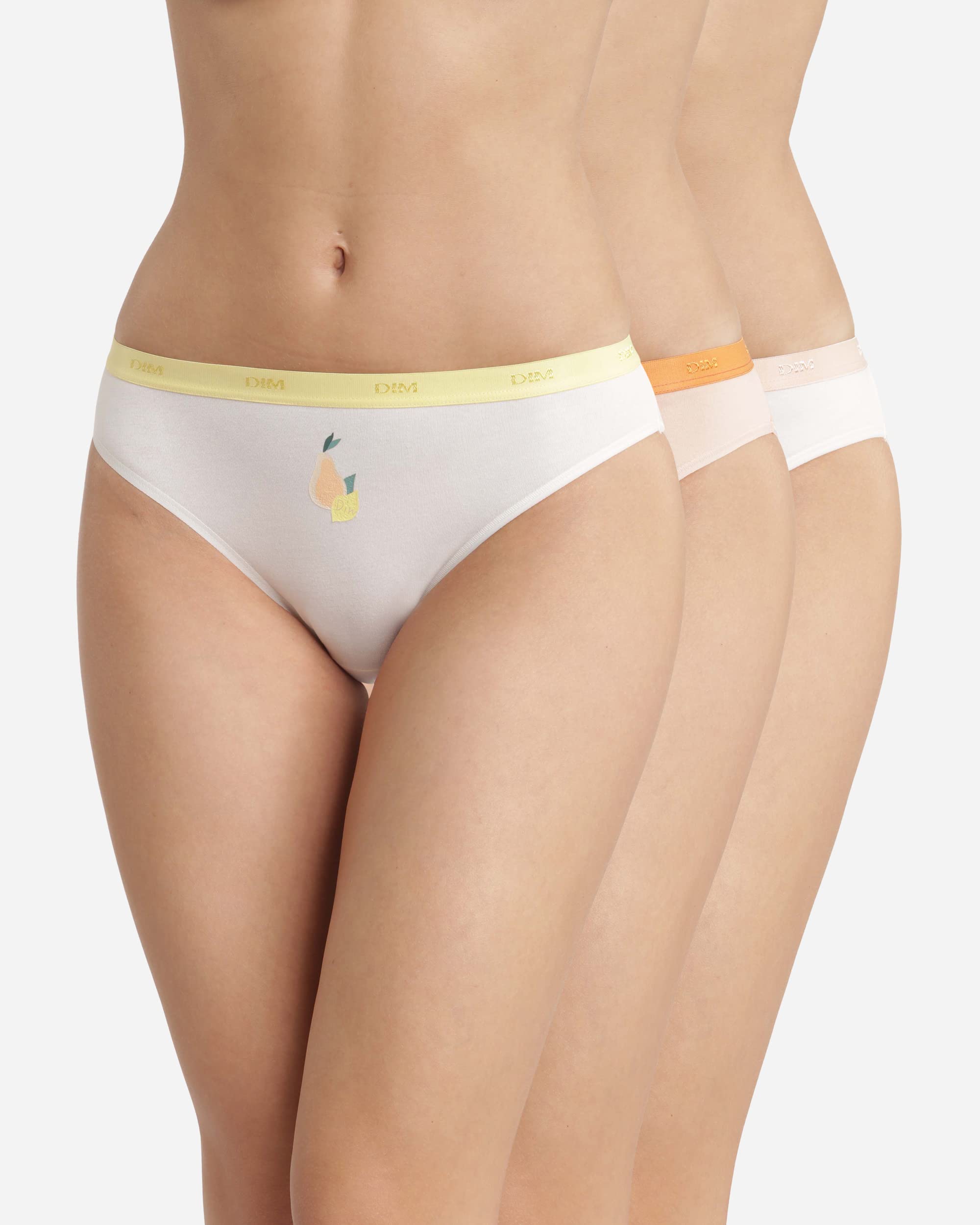 DIM Les Pockets slip donna 3 pezzi cotone multicolore