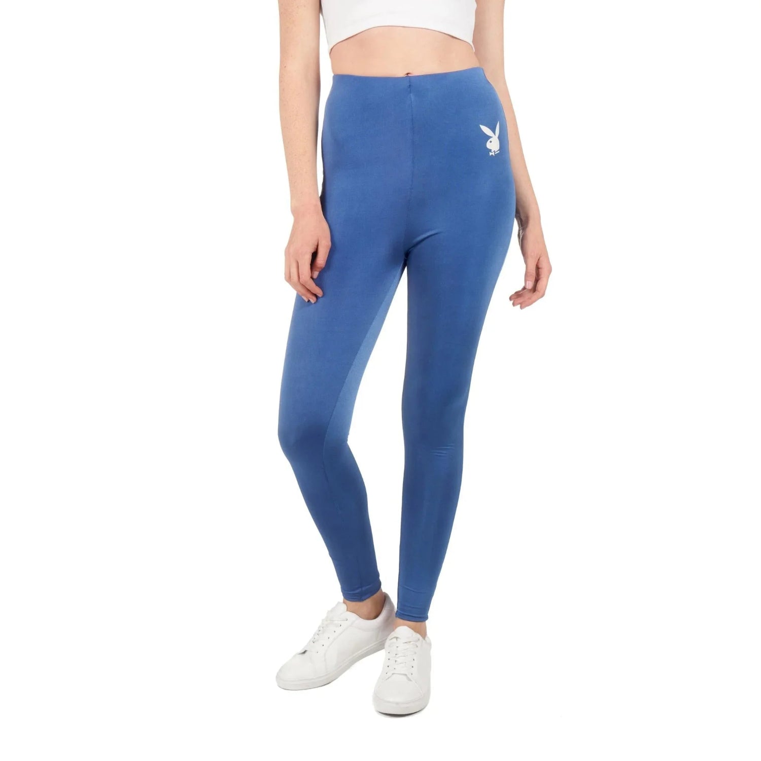 Playboy Lifestyle leggings donna vita alta blu