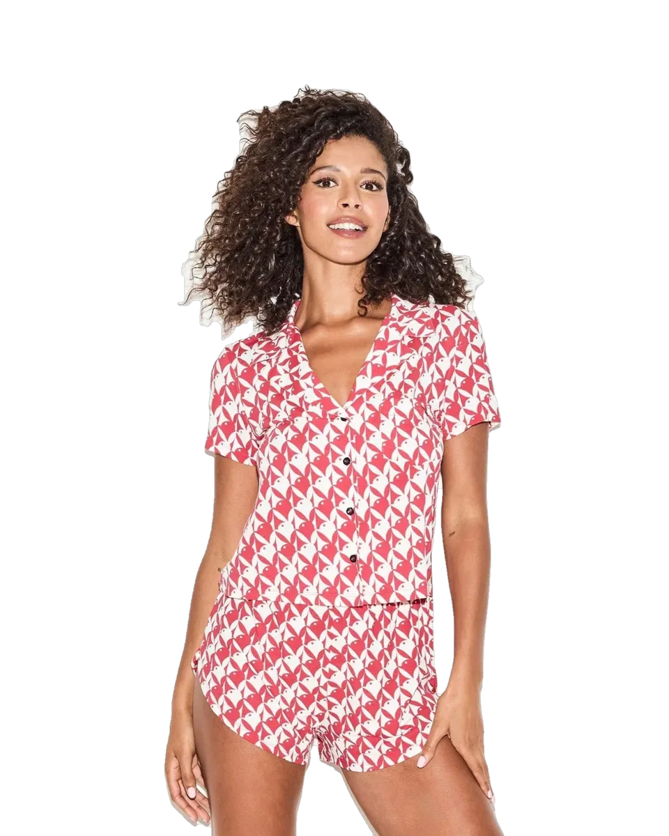 Playboy Cozy Sleep Shorts modal rossi donna
