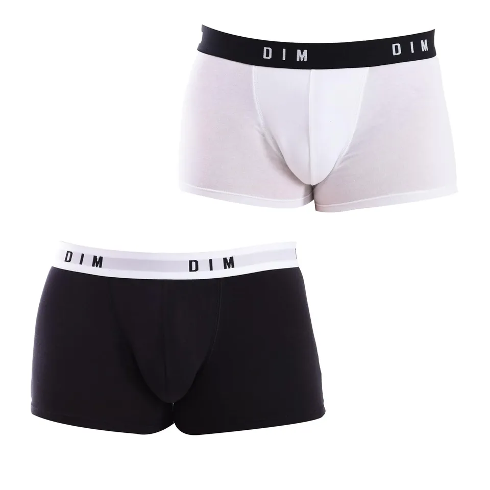 DIM Originals boxer uomo L nero-bianco cotone elasticizzato