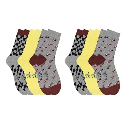DIM Cotton Style calzini bambino x6 grigio 27-30 cotone